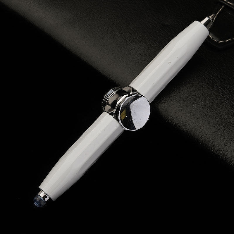 Creative Multi-Function LED Pen Spinning Decompression Gyro Metal Ballpoint Pen Fashion Office School Supplies Writing Pens - CyberLLC