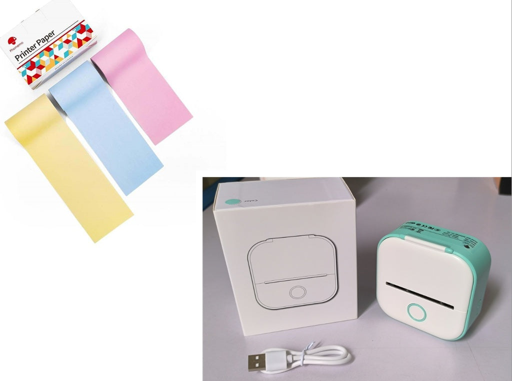Portable Bluetooth Mini Thermal Label Printer, Perfect for Photos, Price Tags, and Student Projects - CyberLLC