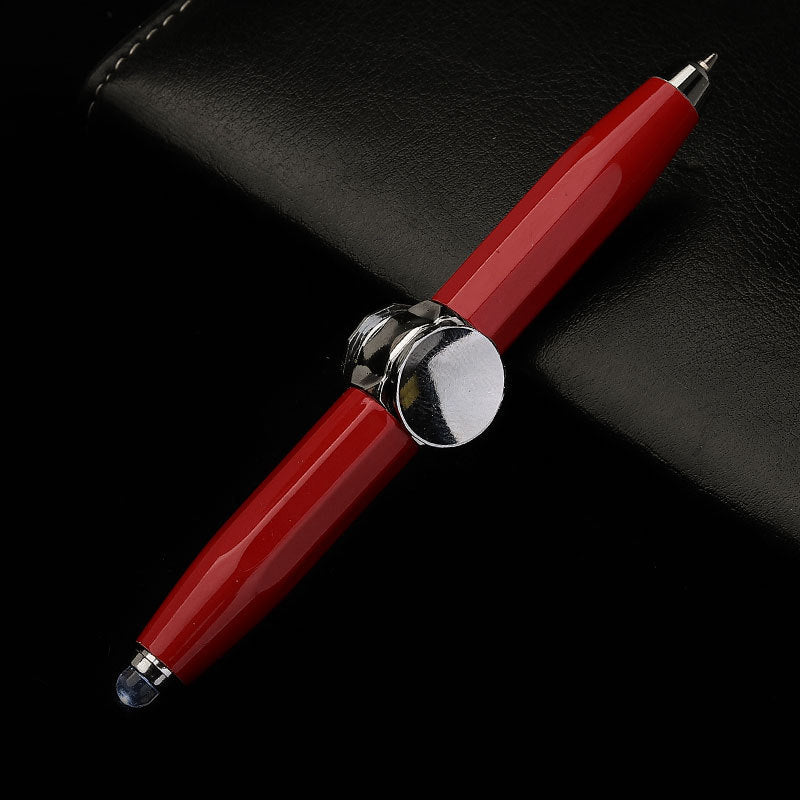 Creative Multi-Function LED Pen Spinning Decompression Gyro Metal Ballpoint Pen Fashion Office School Supplies Writing Pens - CyberLLC