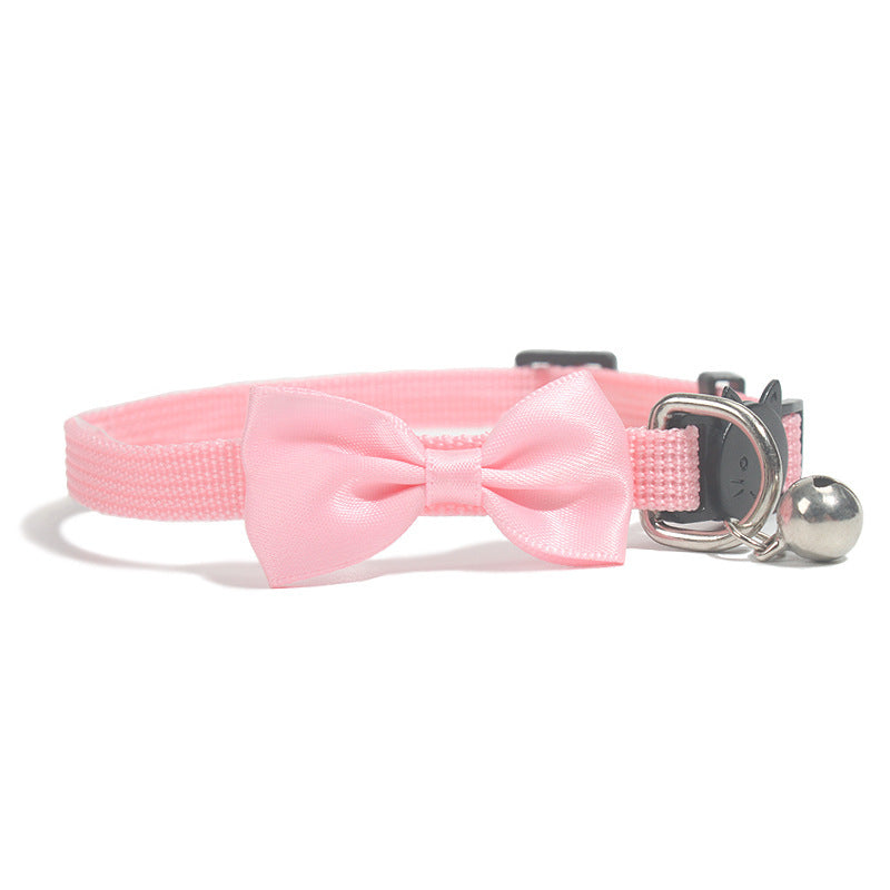 New Comfy, Pet Bow Collar Nylon Ribbon Multi-color Adjustable With Bell Pet Decorations - CyberLLC
