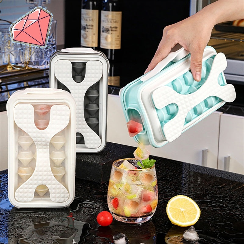 2in1 Portable Silicone Ice Ball Mold Ice Maker Water Bottle Ice Cube Mould Bottle Creative Ice Ball Diamond Curling Summer Kitchen Gadgets - CyberLLC