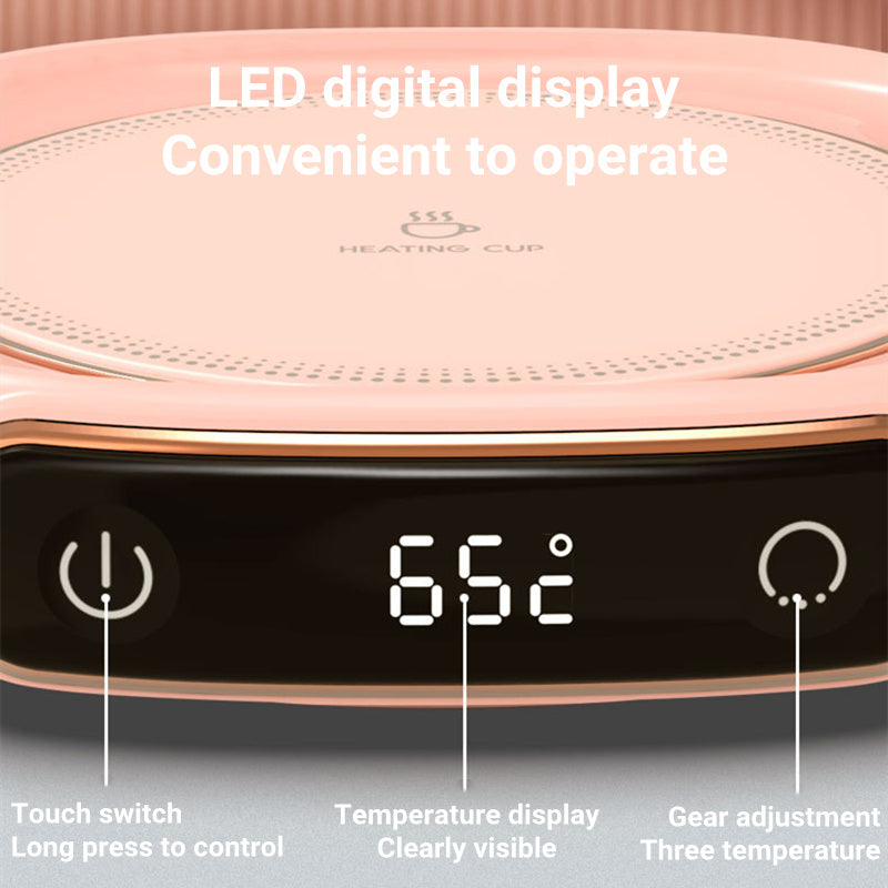 Sleek, Coffee Mug Warmer Warm Coaster Smart Heating Cup Thermal Insulation Constant Temperature Coaster Heating Pad Desktop - CyberLLC