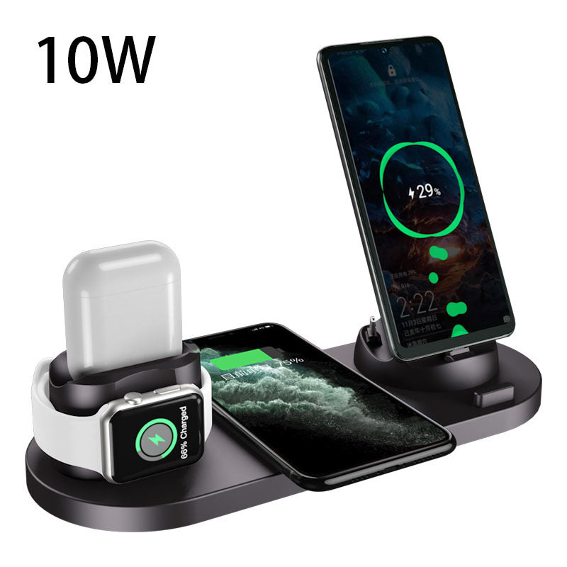Wireless Charger For IPhone Fast Charger For Phone Fast Charging Pad For Phone Watch 6 In 1 Charging Dock Station - CyberLLC