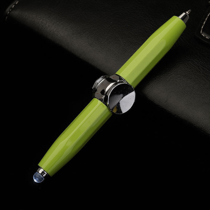 Creative Multi-Function LED Pen Spinning Decompression Gyro Metal Ballpoint Pen Fashion Office School Supplies Writing Pens - CyberLLC