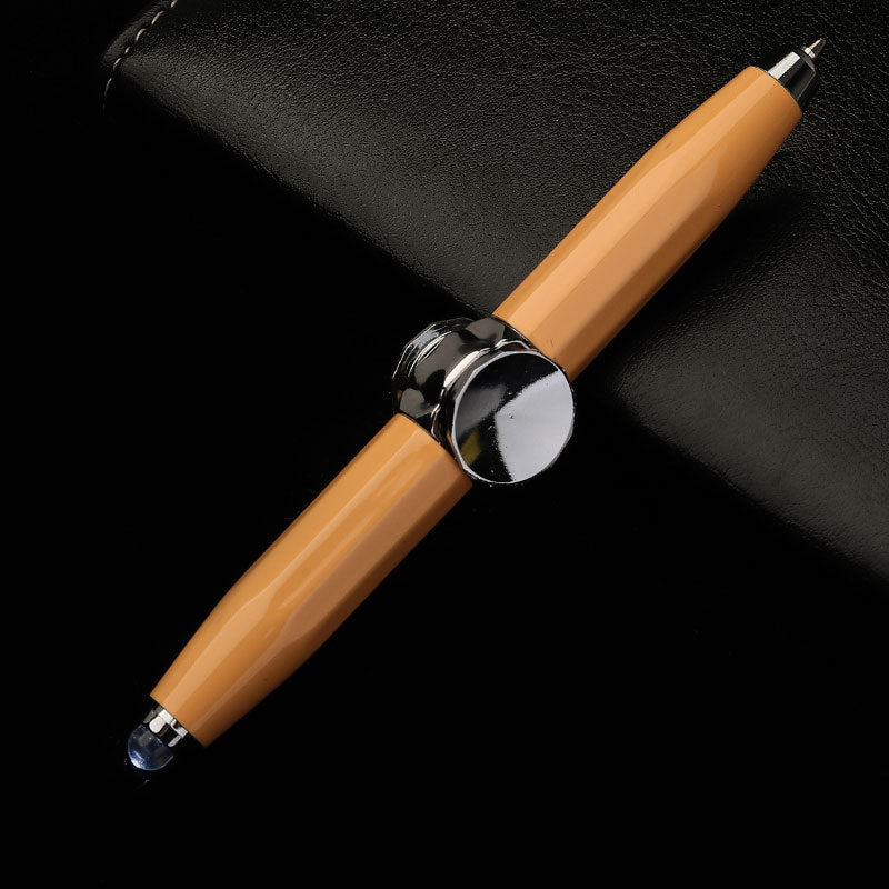 Creative Multi-Function LED Pen Spinning Decompression Gyro Metal Ballpoint Pen Fashion Office School Supplies Writing Pens - CyberLLC
