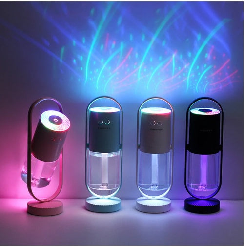 Magic Shadow USB Air Humidifier: Ultrasonic Mist Maker with Night Light Projection & Mini Air Purifier for Home, Office, & Car - CyberLLC