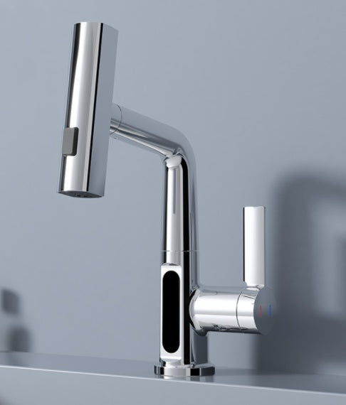 Intelligent Digital Display Faucet Pull-out Basin Faucet Temperature Digital Display Rotation - CyberLLC