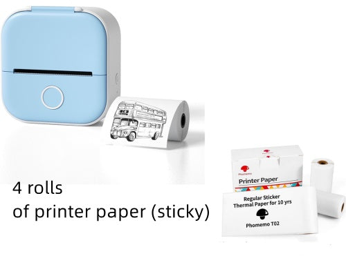 Portable Bluetooth Mini Thermal Label Printer, Perfect for Photos, Price Tags, and Student Projects - CyberLLC
