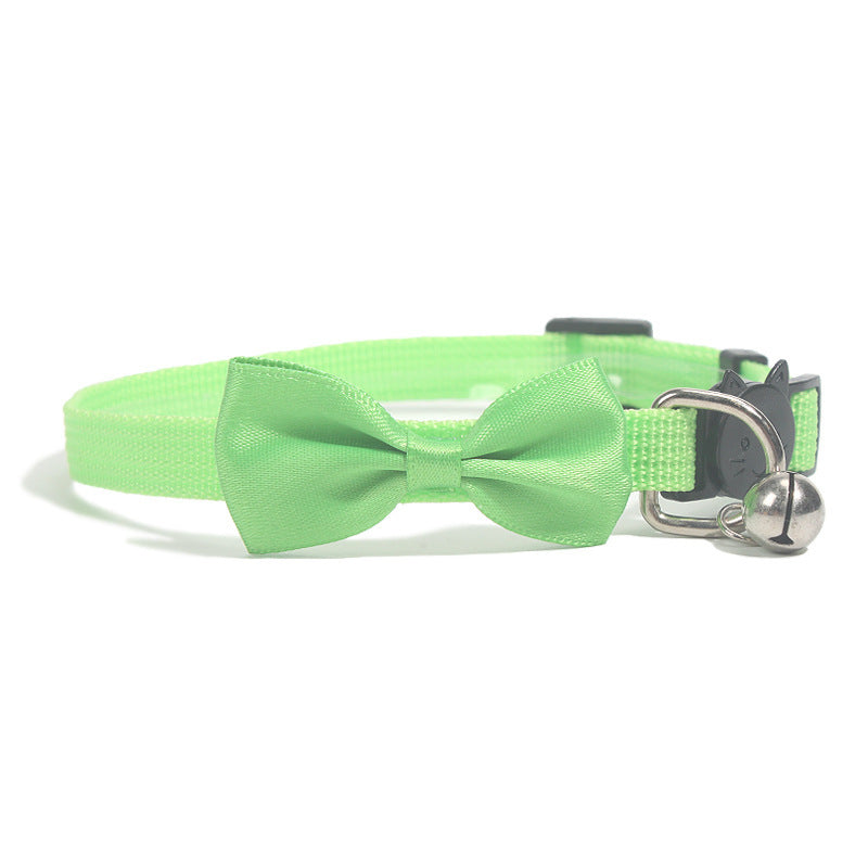 New Comfy, Pet Bow Collar Nylon Ribbon Multi-color Adjustable With Bell Pet Decorations - CyberLLC