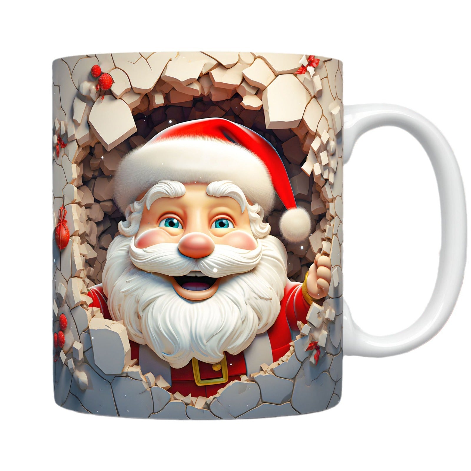 Creative 3D Christmas Ceramic Mug Unique Space Design Snowman Santa Coffee Cup Tea Milk Mug Christmas Gifts For Kids Adults - CyberLLC