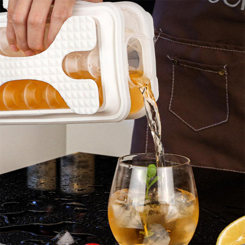 2in1 Portable Silicone Ice Ball Mold Ice Maker Water Bottle Ice Cube Mould Bottle Creative Ice Ball Diamond Curling Summer Kitchen Gadgets - CyberLLC