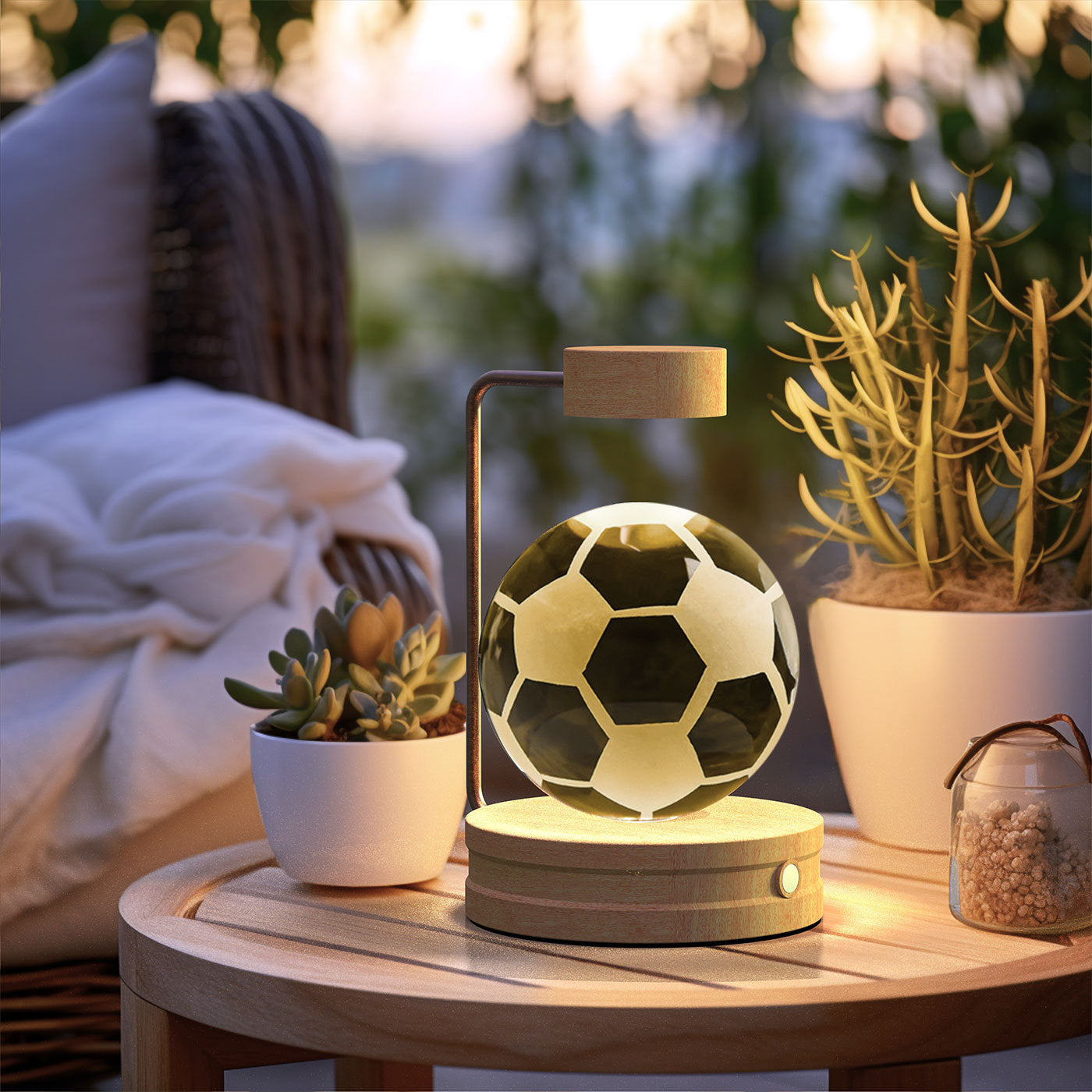 Crystal Ball Cosmic Dinosaur Indoor Night Light USB Power Warm Bedside Light Birthday Gift Night Lamp - CyberLLC