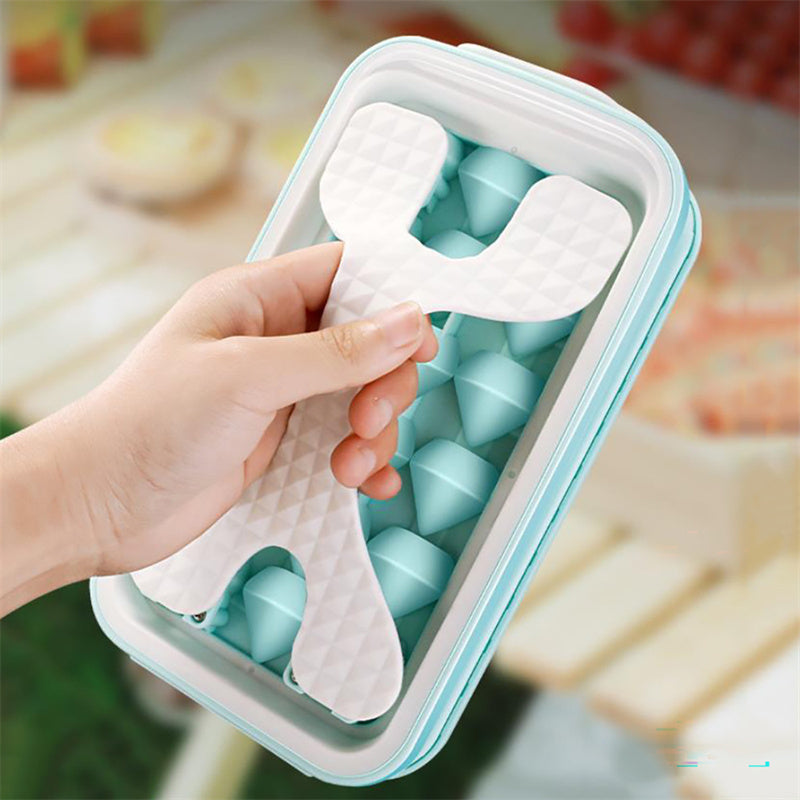 2in1 Portable Silicone Ice Ball Mold Ice Maker Water Bottle Ice Cube Mould Bottle Creative Ice Ball Diamond Curling Summer Kitchen Gadgets - CyberLLC