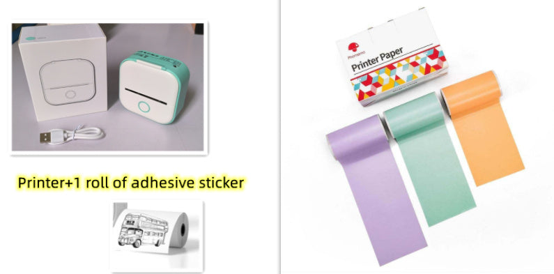 Portable Bluetooth Mini Thermal Label Printer, Perfect for Photos, Price Tags, and Student Projects
