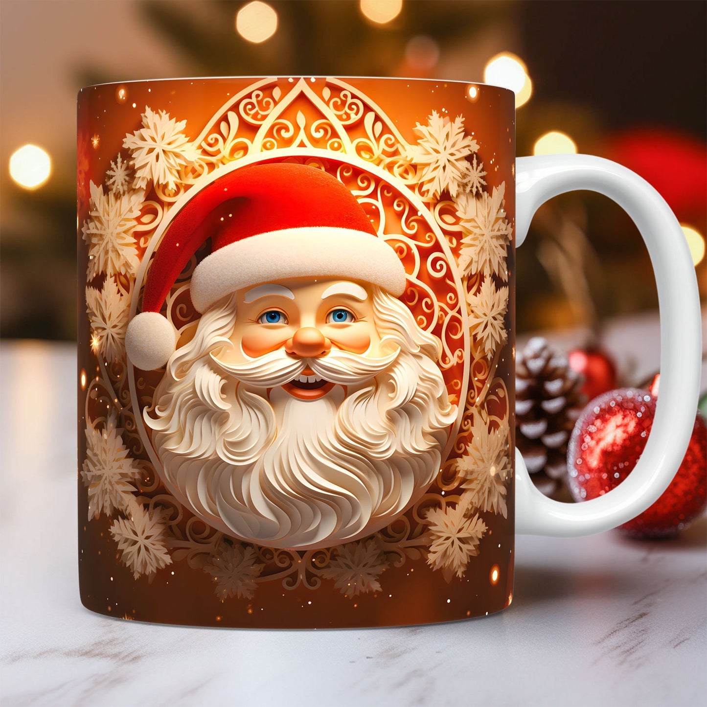 Creative 3D Christmas Ceramic Mug Unique Space Design Snowman Santa Coffee Cup Tea Milk Mug Christmas Gifts For Kids Adults - CyberLLC