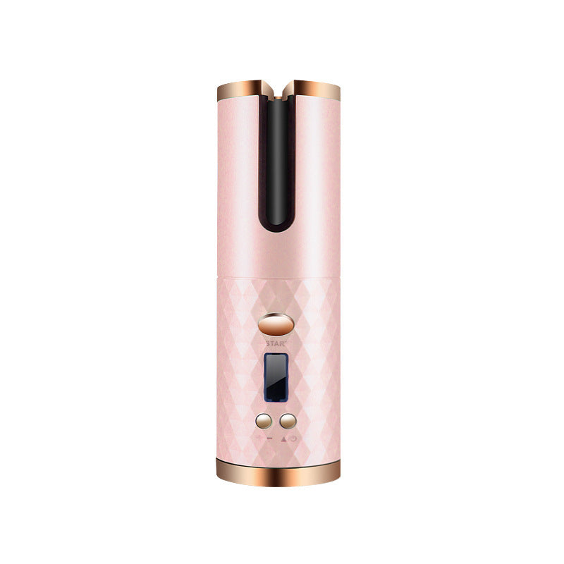 Rechargeable Automatic Hair Curler Women Portable Hair Curling Iron LCD Display Ceramic Curly Rotating Curling Wave Styer - CyberLLC
