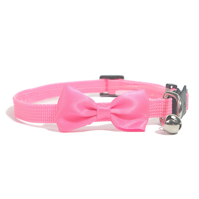 New Comfy, Pet Bow Collar Nylon Ribbon Multi-color Adjustable With Bell Pet Decorations - CyberLLC