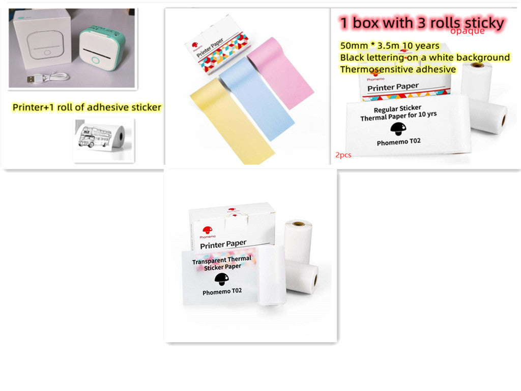 Portable Bluetooth Mini Thermal Label Printer, Perfect for Photos, Price Tags, and Student Projects