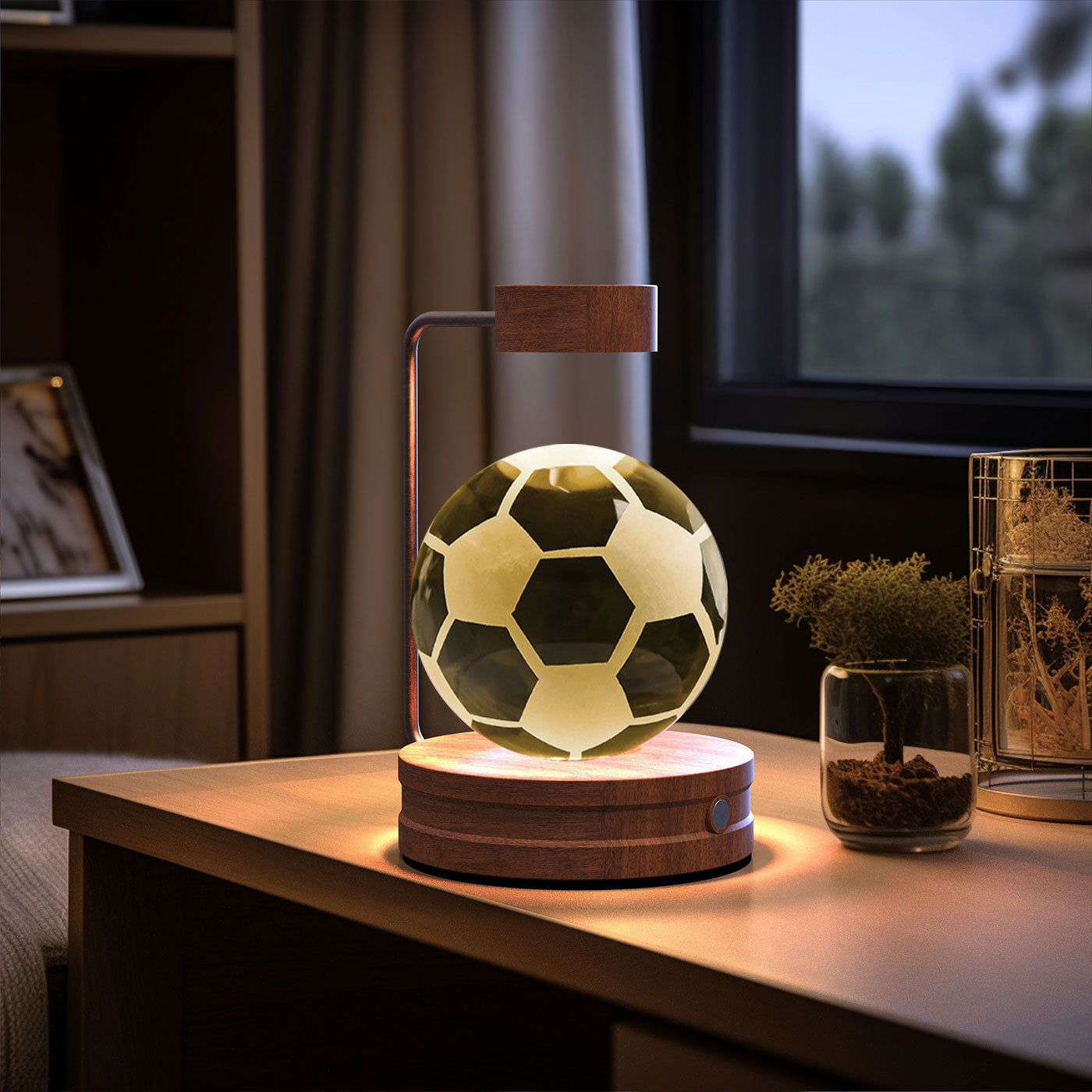 Crystal Ball Cosmic Dinosaur Indoor Night Light USB Power Warm Bedside Light Birthday Gift Night Lamp - CyberLLC