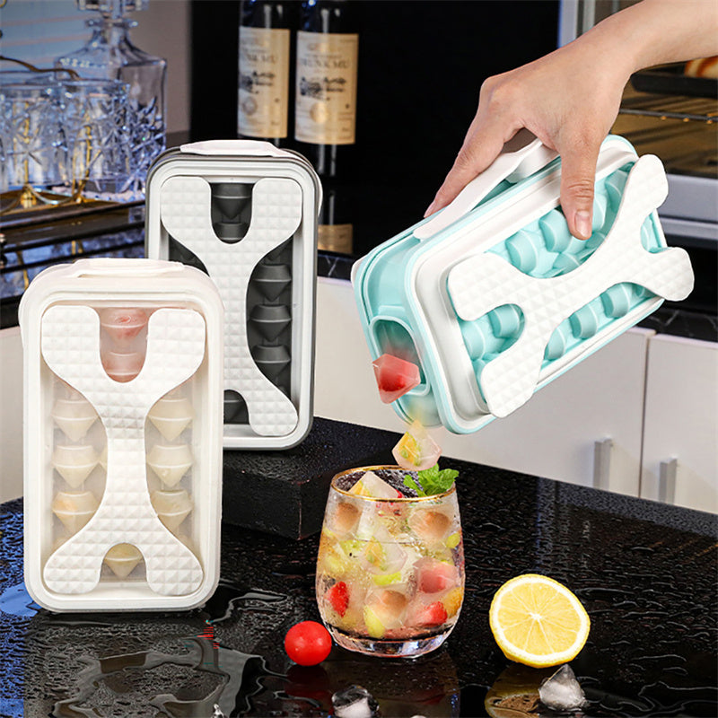 2in1 Portable Silicone Ice Ball Mold Ice Maker Water Bottle Ice Cube Mould Bottle Creative Ice Ball Diamond Curling Summer Kitchen Gadgets - CyberLLC