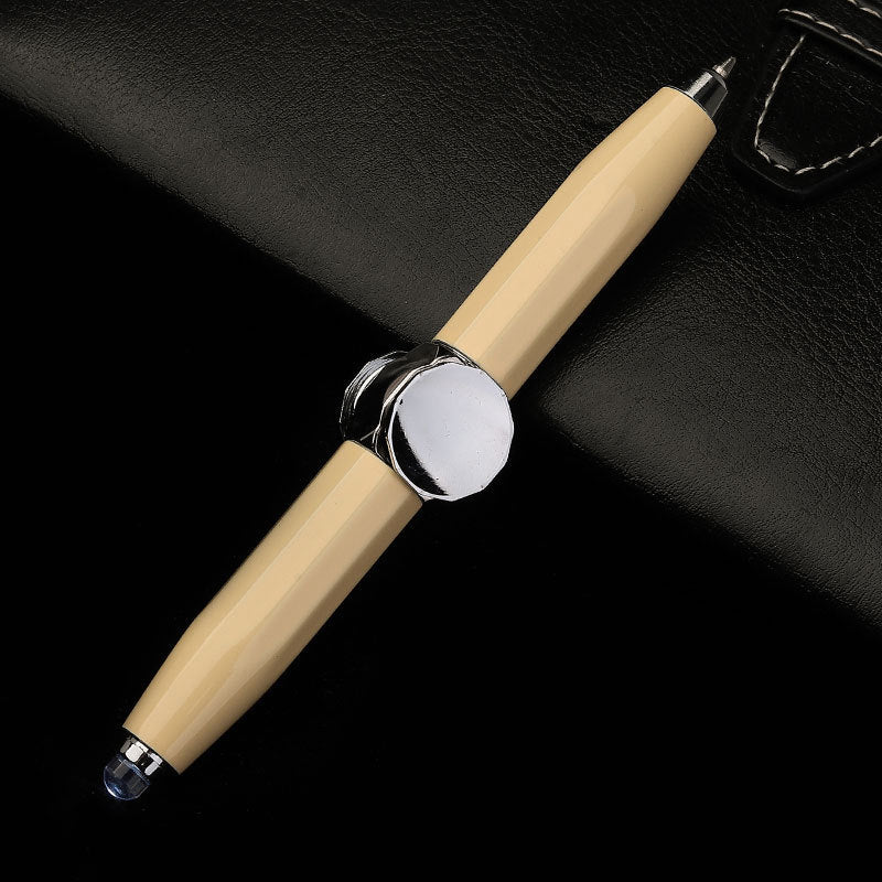 Creative Multi-Function LED Pen Spinning Decompression Gyro Metal Ballpoint Pen Fashion Office School Supplies Writing Pens - CyberLLC