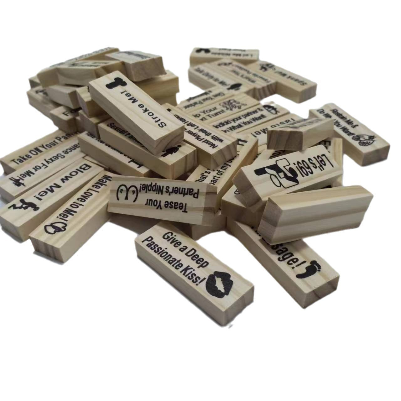 Jenga Couple Game Night Intimacy Block Tower Tumbling Tower Stacking Blocks Game Party Interactive Game