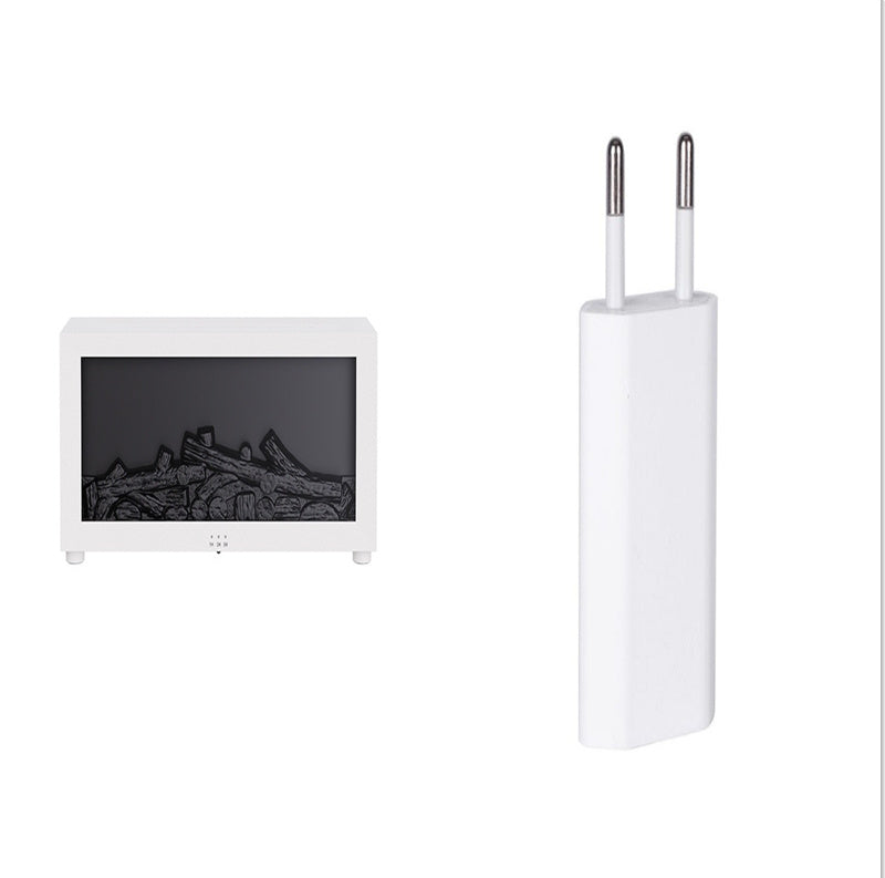 New Elegant Calming Flame Aromatherapy Machine Colorful Essential Oil Diffuser Home Large Fog Volume Flame Humidifier 3D Flame Fireplace Machine