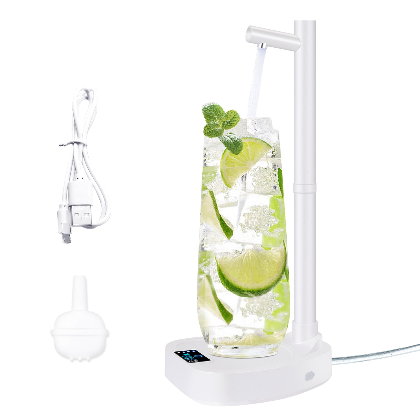 Automatic 5 Gallon Water Bottle Pump Dispenser with Stand USB Rechargeable Desktop Electric Water Dispenser (No Lifting Required)