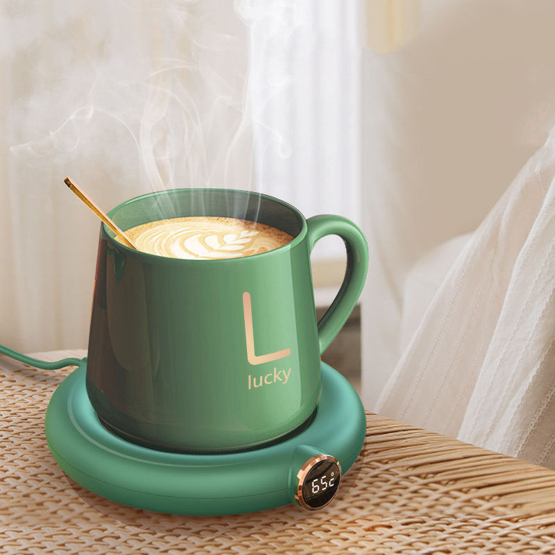 Sleek, Coffee Mug Warmer Warm Coaster Smart Heating Cup Thermal Insulation Constant Temperature Coaster Heating Pad Desktop - CyberLLC