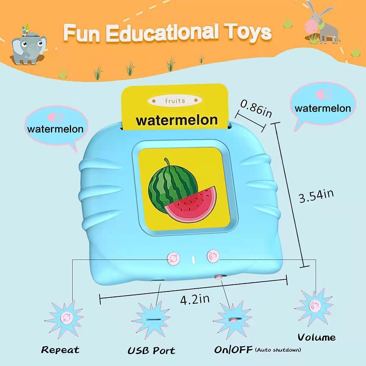 Children's Enlightening Early Education Smart Pure English Card - CyberLLC