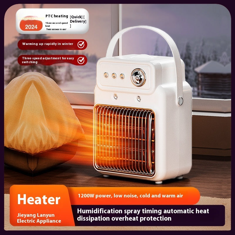 1200W 2 In 1 Efficient Room Heater Humidifying Table Heater Overheating Protections Heater Indoor Heater Suitable For Offices - CyberLLC