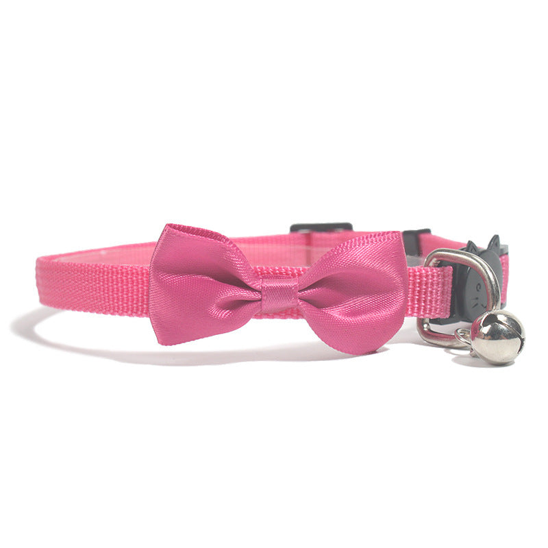 New Comfy, Pet Bow Collar Nylon Ribbon Multi-color Adjustable With Bell Pet Decorations - CyberLLC