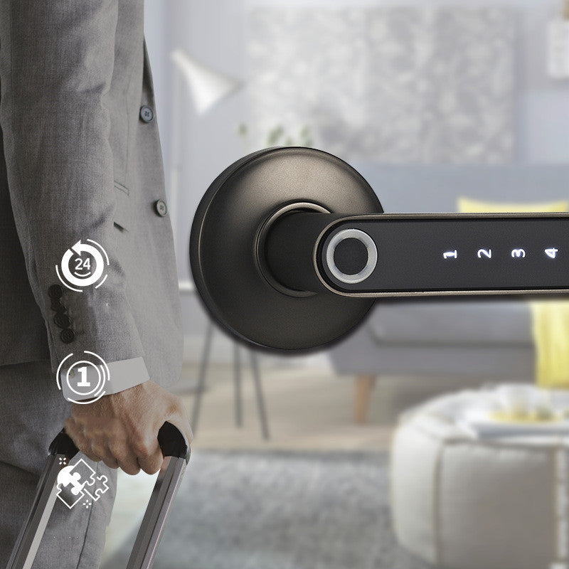 UltraSecure Smart Lock, Fingerprint & Digital Keyless Door Handle - CyberLLC