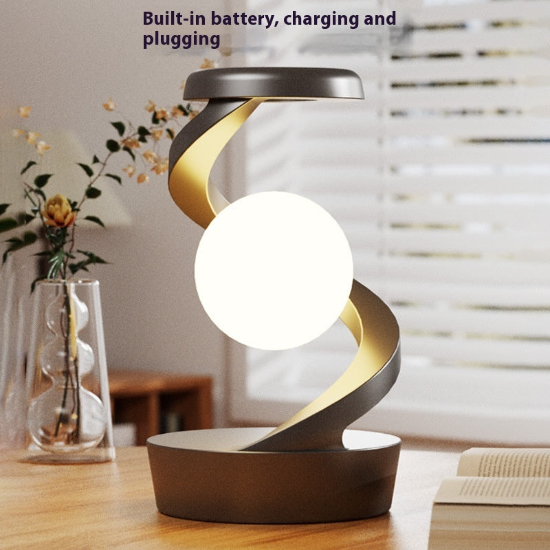 Rotating Moon Desk Lamp With Phone Wireless Charging Sensor Control Table Lamps Decorative Desktop Lamp Small Night Lamp Home Decor - CyberLLC