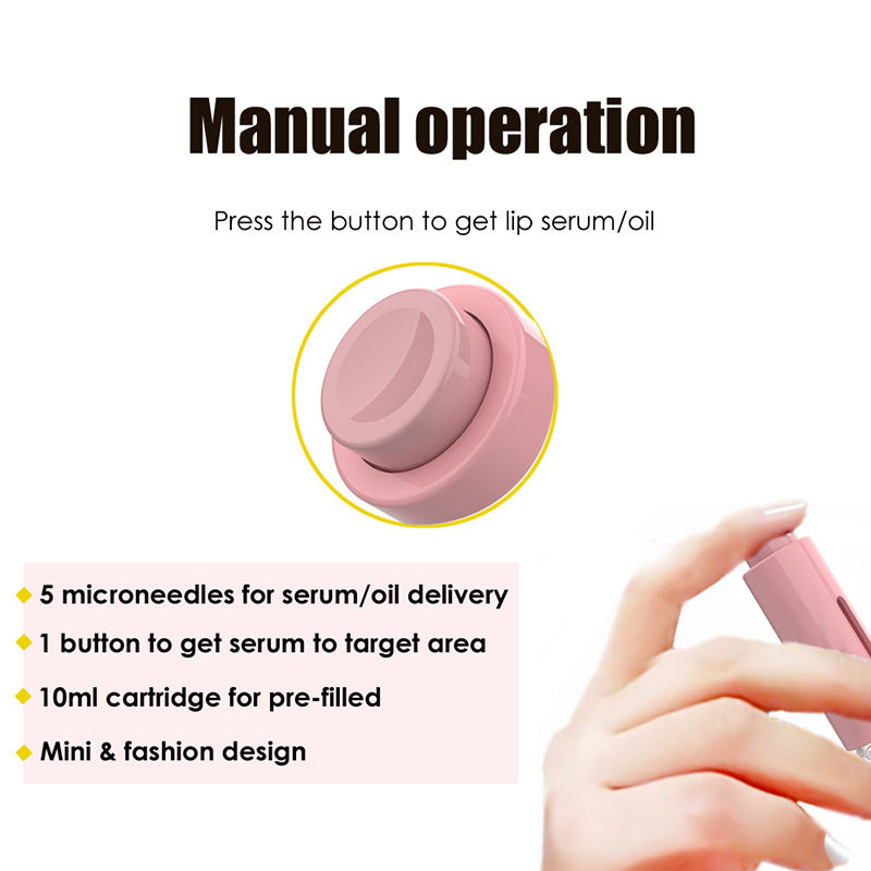 3-in-1 Lip Renewal Roller, Needle Roller for Plumper Lips, Enhanced Care, & Serum Application - CyberLLC