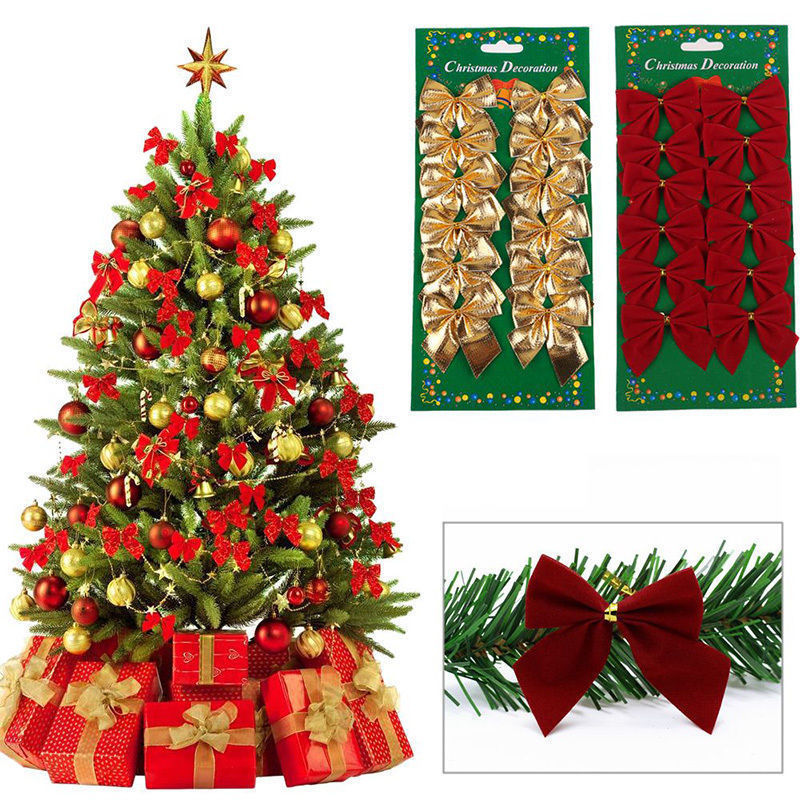 Beautiful Christmas Tree Ornaments, Decoration Bow - CyberLLC
