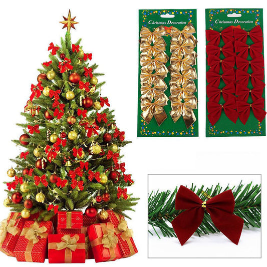 Beautiful Christmas Tree Ornaments, Decoration Bow - CyberLLC