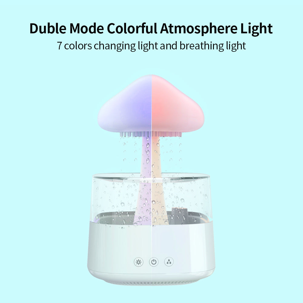 Soothing, Relaxing Rain Humidifier Mushroom, Rain Cloud, Water Drop Humidifier. - CyberLLC