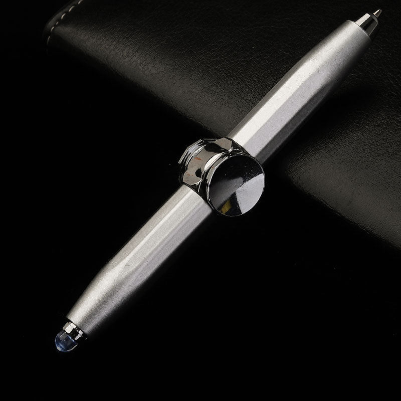 Creative Multi-Function LED Pen Spinning Decompression Gyro Metal Ballpoint Pen Fashion Office School Supplies Writing Pens - CyberLLC