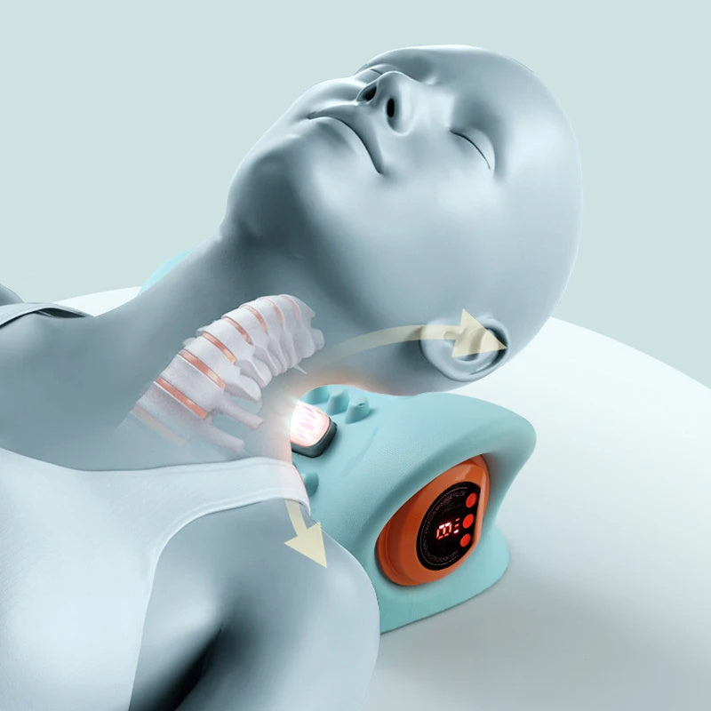 Neck Massager Adults Cervical Spine Relief Traction Portable Neck Head Acupuncture Point Massage Pillow - CyberLLC