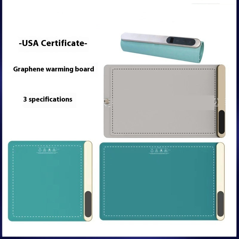 Kitchen Gadget Electric Warming Tray Hot-sale Graphene Vegetable Heating Hot Cutting Board Household Multi-functional Thermal Insulation - CyberLLC