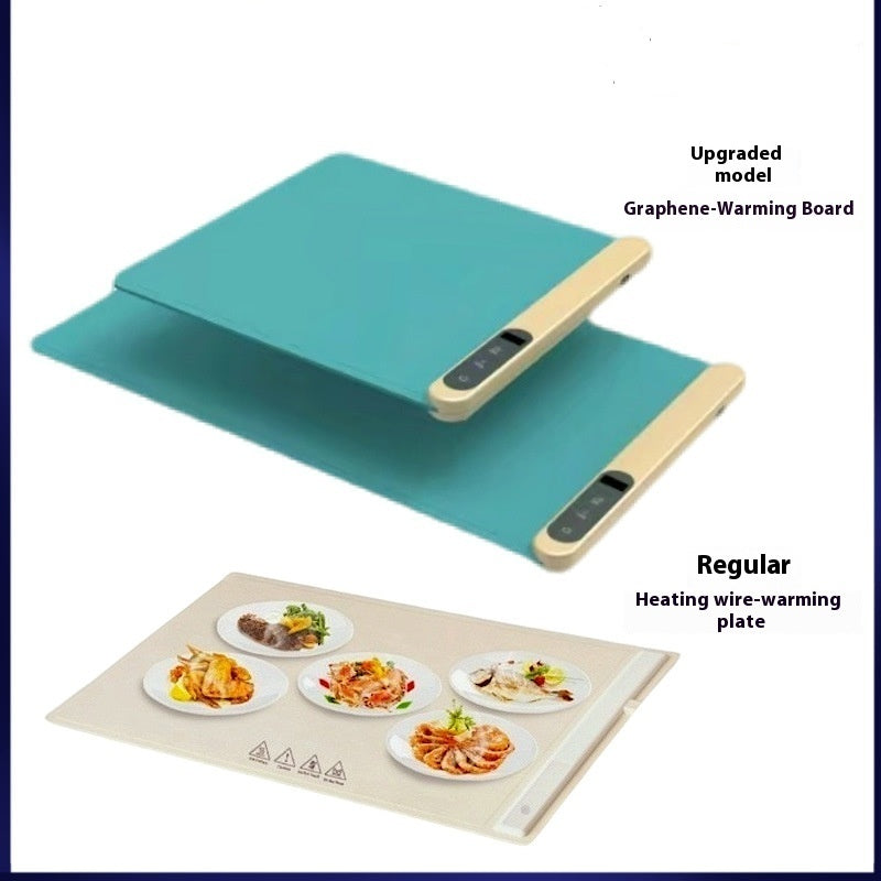 Kitchen Gadget Electric Warming Tray Hot-sale Graphene Vegetable Heating Hot Cutting Board Household Multi-functional Thermal Insulation - CyberLLC