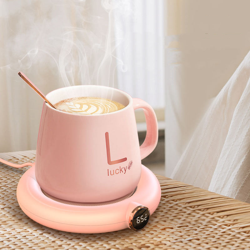 Sleek, Coffee Mug Warmer Warm Coaster Smart Heating Cup Thermal Insulation Constant Temperature Coaster Heating Pad Desktop - CyberLLC