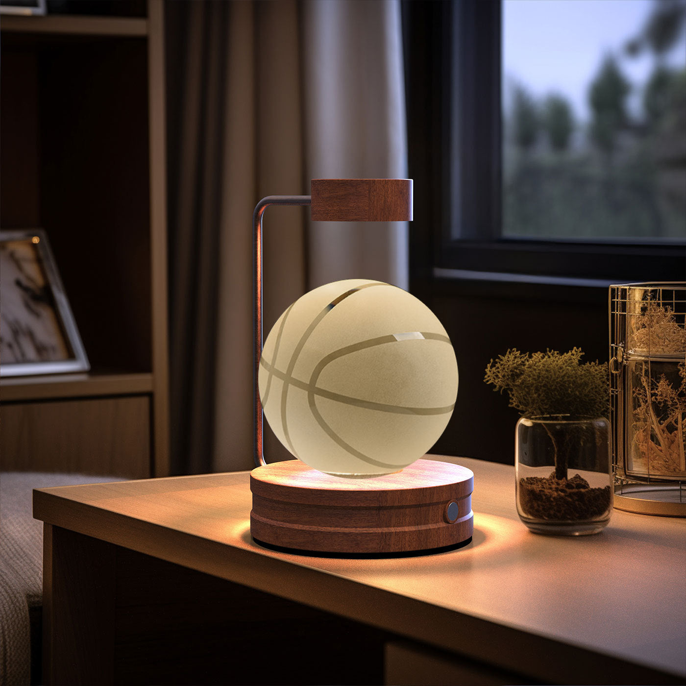 Crystal Ball Cosmic Dinosaur Indoor Night Light USB Power Warm Bedside Light Birthday Gift Night Lamp - CyberLLC