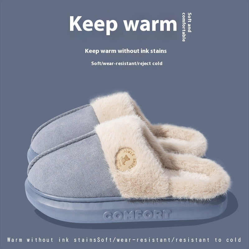 New Plush Ultra Comfy Slippers For Women & Men Winter Warm Home Slipper thick soled Fleece Shoes - CyberLLC