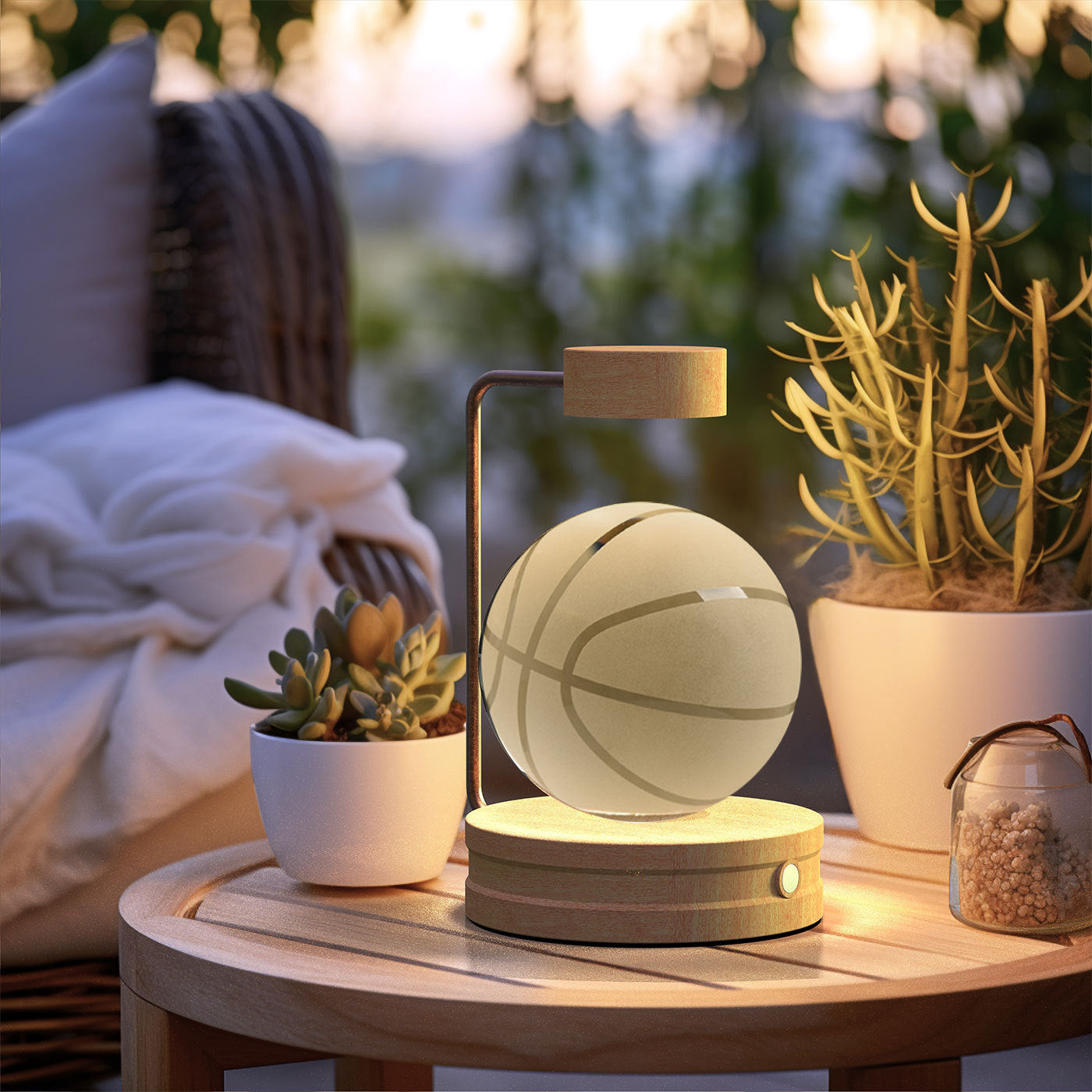 Crystal Ball Cosmic Dinosaur Indoor Night Light USB Power Warm Bedside Light Birthday Gift Night Lamp - CyberLLC