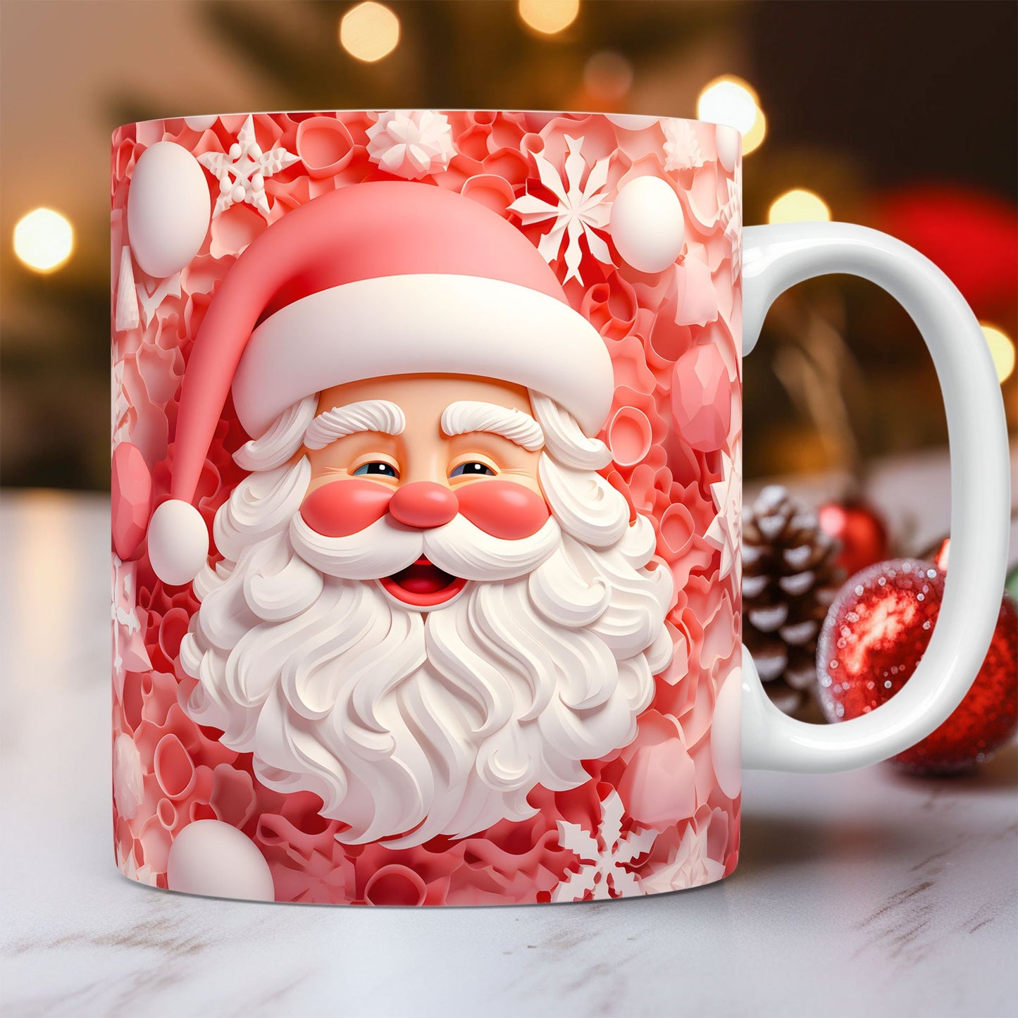 Creative 3D Christmas Ceramic Mug Unique Space Design Snowman Santa Coffee Cup Tea Milk Mug Christmas Gifts For Kids Adults - CyberLLC