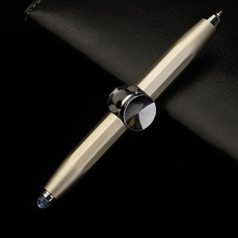 Creative Multi-Function LED Pen Spinning Decompression Gyro Metal Ballpoint Pen Fashion Office School Supplies Writing Pens - CyberLLC
