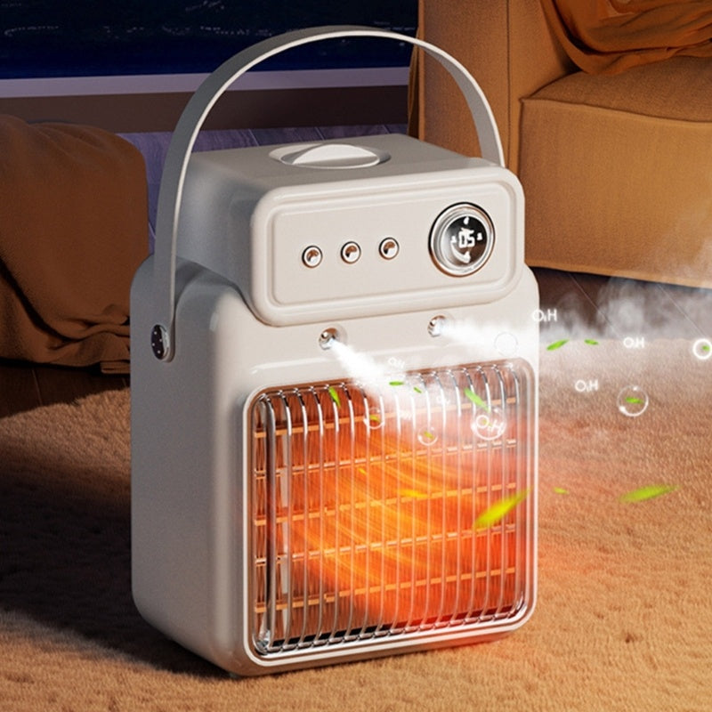1200W 2 In 1 Efficient Room Heater Humidifying Table Heater Overheating Protections Heater Indoor Heater Suitable For Offices - CyberLLC