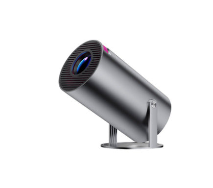 Chic Portable Projector: Compact Design with 180° Projection Angle and Auto-Focus for Home Theater Magic. - CyberLLC
